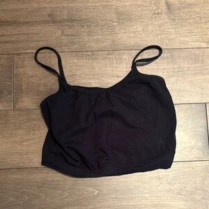 Black Spaghetti Strap Crop Top